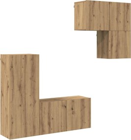vidaXL Ντουλάπι TV 4 pcs Artisan Oak Επεξεργασμένο ξύλο