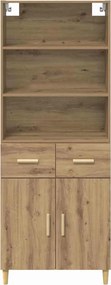 vidaXL Highboard Artisan Oak 69,5 x 34 x 180 εκ. Επεξεργασμένο Ξύλο
