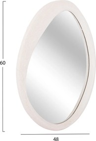 ΚΑΘΡΕΠΤΗΣ ΤΟΙΧΟΥ ΟΒΑΛ ΣΕΙΡΑ SANTORINI HM4514 MDF ΣΕ ΥΠΟΛΕΥΚΟ 48x3,2x60Υεκ