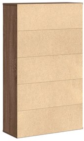 Βιβλιοθήκη Καφέ Δρυς 60x24x101,5 εκ. από Επεξεργασμένο Ξύλο - Καφέ