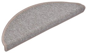 vidaXL Πατάκια Σκαλιών 10 τεμ. Ανοιχτό Καφέ Ημίστρογγυλά Μεγάλα 65x24x4 εκ.