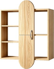 Ραφιέρα τοίχου Jonna pakoworld sonoma MDF 60x10x80εκ