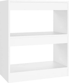 VidaXL Βιβλιοθήκη/Διαχωριστικό Χώρου Λευκό 60x30x72 εκ. Επεξ. Ξύλο