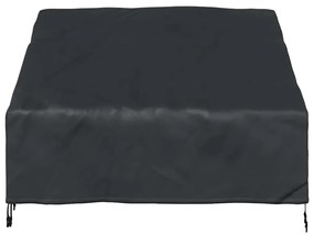 vidaXL Κάλυμμα Παγκάκι Κήπου Μαύρο 130 x 95 x 40 / 80 εκ Ύφασμα 210D