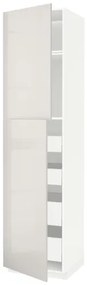 METOD/MAXIMERA ψηλό ντουλάπι με 2 πόρτες/4 συρτάρια, 60x60x240 cm 194.583.91
