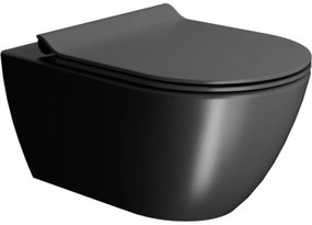 GSI Pura Swirl Ardesia 881600SC-401 Λεκάνη Κρεμαστή 50cm με κάλυμμα βακελίτη Slim Soft Close αποσπώμενο