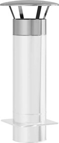 vidaXL Κάλυμμα Βροχής Καμινάδας Ασημί 35 x 35 x 20 εκ
