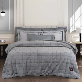 Κουβερτοπάπλωμα 3452 Faux Fur-Flannel Grey Greenwich Polo Club Queen Size 220x240cm Πολυέστερ