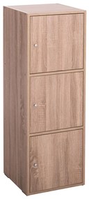 ΝΤΟΥΛΑΠΙ ΜΕ 3 ΑΠΟΘ. ΧΩΡΟΥΣ SORIANO  SONAMA OAK ΜΕΛΑΜΙΝΗ 40x39x119Υεκ.