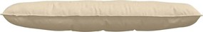 vidaXL Μαξιλάρι Πλάτης Κρεμ 140 x 19 x 50 εκ ύφασμα