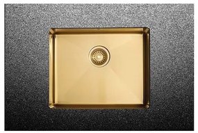 FORTINOX Squadro 28054-211 Υποκαθήμενος Νεροχύτης 54x44cm Inox PVD Gold Brushed