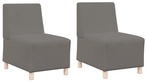 vidaXL Μοναδικός Καναπές χωρίς Χερούλια 2 pcs Ανοιχτό γκρι