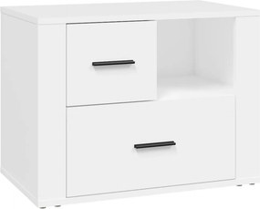vidaXL Κομοδίνο Λευκό 60 x 36 x 45 εκ. από Επεξεργασμένο Ξύλο
