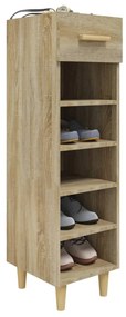 vidaXL Παπουτσοθήκη Sonoma Δρυς 30x35x105 εκ. από Επεξεργασμένο Ξύλο