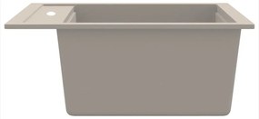 vidaXL Νεροχύτης με Μονή Γούρνα Μπεζ Γρανιτένιος