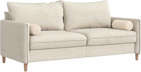 vidaXL Μαξιλάρια Στήριγμα 2 pcs Μπεζ Ø 15 x 40 εκ Ύφασμα Μικροΐνας