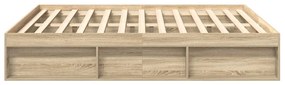 vidaXL Πλαίσιο Κρεβατιού Sonoma Δρυς 180 x 200 εκ. Super King