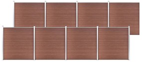 vidaXL Πάνελ Περίφραξης Καφέ 1391 x 186 εκ. από WPC