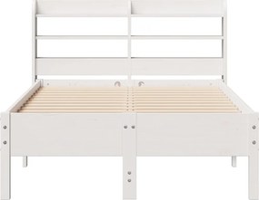 vidaXL Σκελετός Κρεβ. Χωρίς Στρώμα Λευκό 120x190 εκ Μασίφ Πεύκο