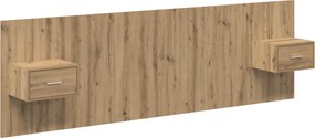 vidaXL Κεφαλή κρεβατιού με κομοδίνο 3 pcs Artisan Oak