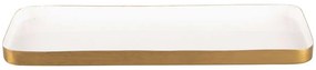 Πιατέλα Festive PT3855WH M 13x2cm White-Gold Present Time Metal