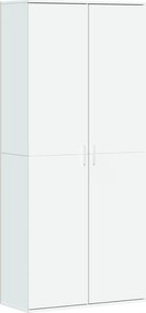 vidaXL Ντουλάπι Λευκό 80x35x180 εκ. από Επεξεργασμένο Ξύλο