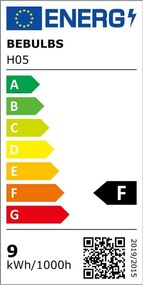 LED Filament Λαμπτήρας H05 Ellipse 220 Μελί 8,5W E27 Dimmable 2200K