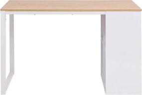 vidaXL Γραφείο Δρυς και Λευκό 120 x 60 x 75 εκ.