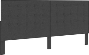 vidaXL Καπιτονέ Κεφαλάρι Σκούρο Γκρι 200 x 200 εκ. Υφασμάτινο