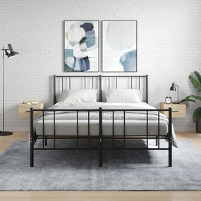 vidaXL Κομοδίνα Επιτοίχια 2 τεμ. Sonoma Δρυς 35 x 35 x 20 εκ.