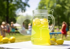 Σετ των 2 Intra Συλλεκτικό Ξύλινο Παζλ Plywood 4mm - Στάμνα λεμονάδας με ανθρώπους Σε Ξύλινο Κουτί - Διαστάσεις: 10x10 cm – 25 κομμάτια