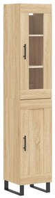 vidaXL Μπουφές Sonoma δρυς 34,5 x 34 x 180 εκ. από Επεξεργασμένο Ξύλο