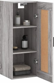 vidaXL Ντουλάπι Τοίχου Γκρι Sonoma 34,5 x 34 x 90 εκ. Επεξεργ. Ξύλο