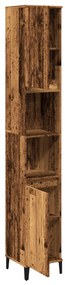 vidaXL Ντουλάπι μπάνιου Παλιό ξύλο 30x30x190 cm Κατασκευασμένο ξύλο