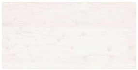 vidaXL Επιφάνεια Τραπεζιού Ορθογ. Λευκή 110x55x2,5 εκ. από Μασίφ Πεύκο