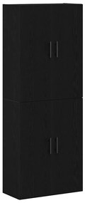 vidaXL Επιτοίχιο ντουλάπι 2 pcs Μαύρη δρυς 69.5 x 34 x 90 εκ.