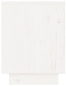 vidaXL Κομοδίνα 2 τεμ. Λευκά 40 x 30 x 40 εκ. από Μασίφ Ξύλο Πεύκου