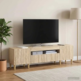 vidaXL Ντουλάπα LED Τηλεόρασης Sonoma Δρυς Επεξεργασμένο Ξύλο