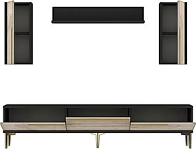 Stewehome Σετ μοντέρνας σύνθεσης τηλεόρασης με ράφι 180x30x41 cm
