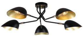 KQ 2759/5 ELIA BLACK AND ANTIQUE BRASS CEILING LAMP Γ3
