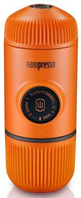 Φορητή μηχανή εσπρέσο Wacaco Nanopresso Orange Patrol, 18bar, 80 ml, Για αλεσμένο καφέ, Δεν χρειάζεται φόρτιση ή μπαταρίες, Πορτοκαλί