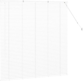 vidaXL Βενετσιάνικες Ρόδες Λευκό 130 x 125 εκ Αλουμίνιο