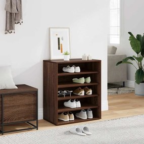 vidaXL Παπουτσοθήκη Καφέ Δρυς 60x35x70 εκ. από Επεξεργασμένο Ξύλο