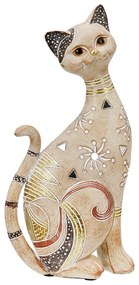 Figure Cat Synthetic Resin Ανοιχτό καφέ 11X10X23Cm 11X10X23Cm-05161448