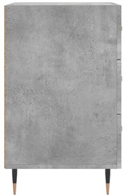 vidaXL Κομοδίνο Γκρι Σκυροδέματος 40x40x66 εκ. από Επεξεργασμένο Ξύλο