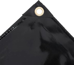 vidaXL Μουσαμάς Μαύρος 650 γρ./μ.² 5 x 6 μ.