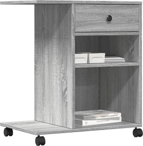 vidaXL Βάση Εκτυπωτή με Ρόδες Γκρι Sonoma 60x40x68,5 εκ.