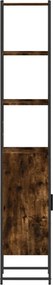 vidaXL Ντουλάπι Μπάνιου Καπνιστή Δρυς 33x33x185,5 εκ. Επεξεργ. Ξύλο