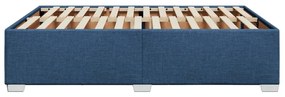 vidaXL Σκελετός Κρεβατιού Χωρίς Στρώμα Μπλε 140x200 εκ.Υφασμάτινο