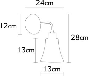 Wall Lamp Foca - N-130 Copper